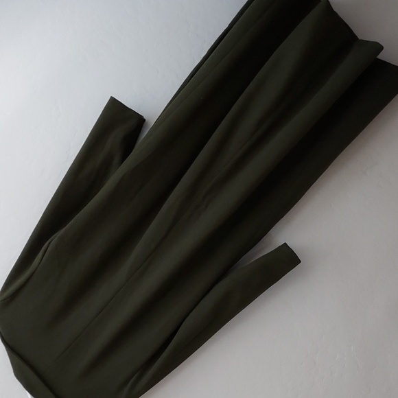 Olive Green Gold Detail Shein Long Coat - Picture 4 of 4